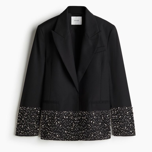 H&M EMBELLISHED TWILL JACKET - Picture 2 of 6